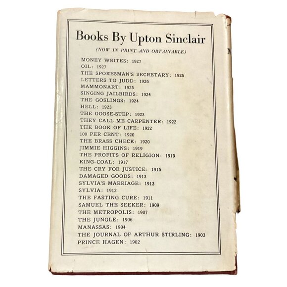 ATQ THE METROPOLIS UPTON SINCLAIR 1923 BOOK HCDJ PUBLISHED BY AUTHOR - Picture 4 of 7
